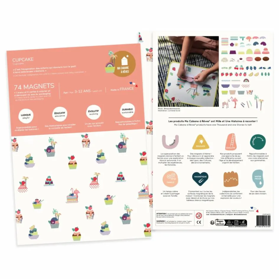 Ma Cabane à rêves Jeux Éducatifs*Jeu magnétique Cupcakes