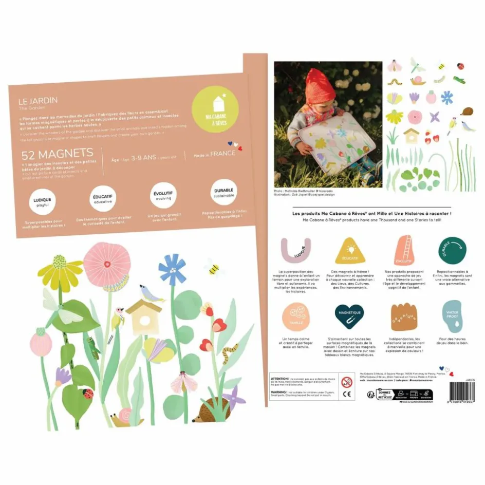 Ma Cabane à rêves Jeu magnétique Le Jardin| Jeux Éducatifs