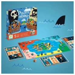 New Djeco Jeu Pirate Island Multicolore