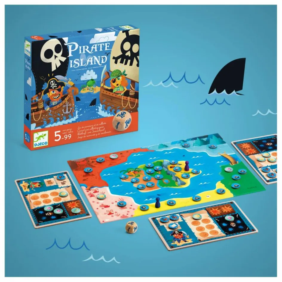 New Djeco Jeu Pirate Island Multicolore