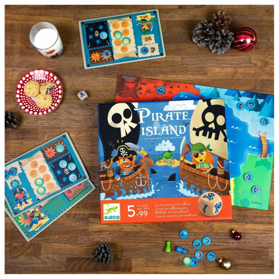 New Djeco Jeu Pirate Island Multicolore