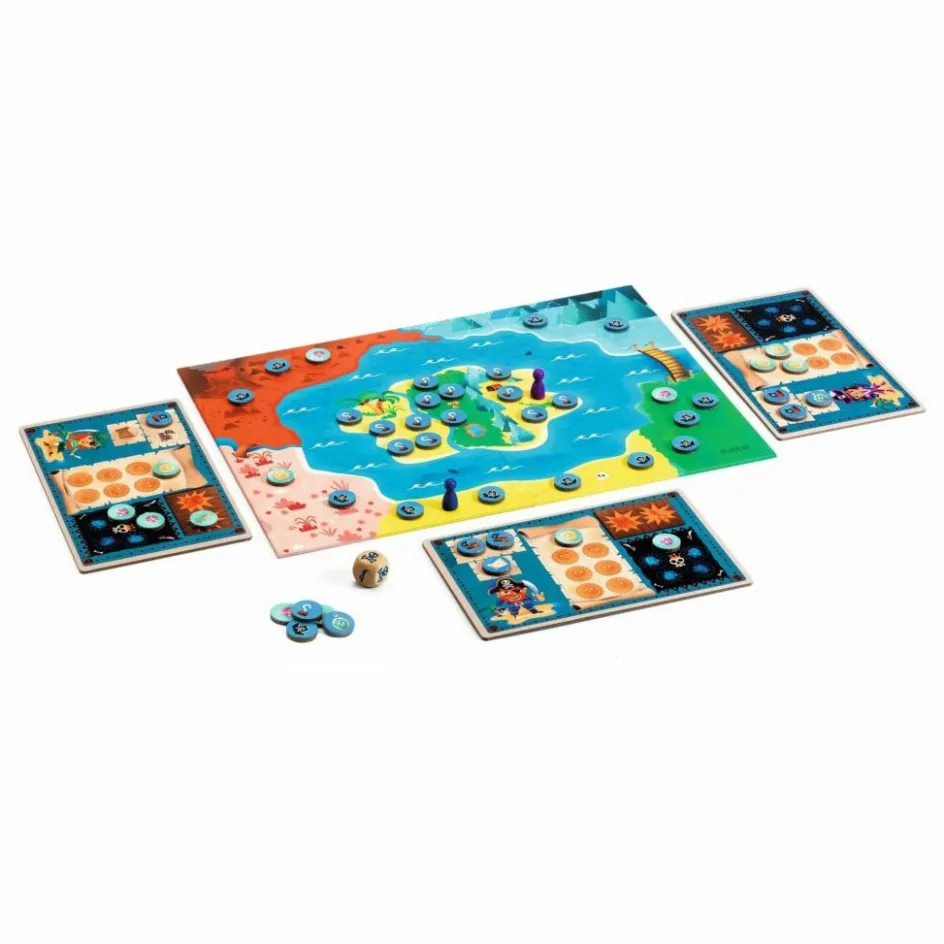 New Djeco Jeu Pirate Island Multicolore
