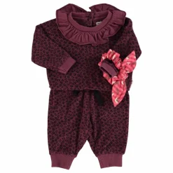 New Piupiuchick Jogger Léopard Eponge Coton Bio | Aubergine