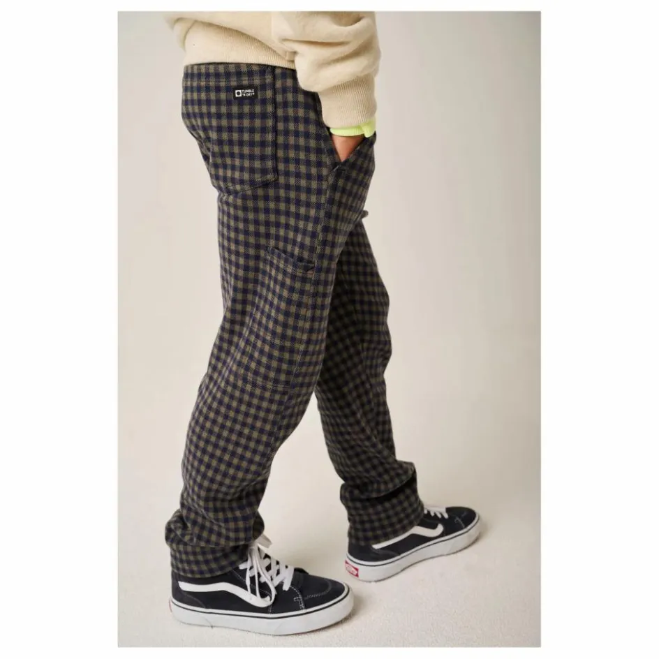 Clearance Tumble N'Dry Jogger Rails Carreaux Coton Bio | Bleu nuit