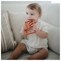 Sale Mushie Jouet de dentition en silicone | Terracotta