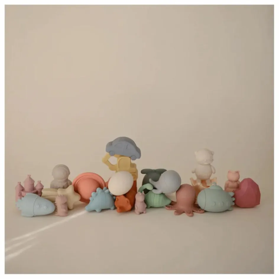 Discount Mushie Jouets pour le bain Dino - Set de 4 Multicolore