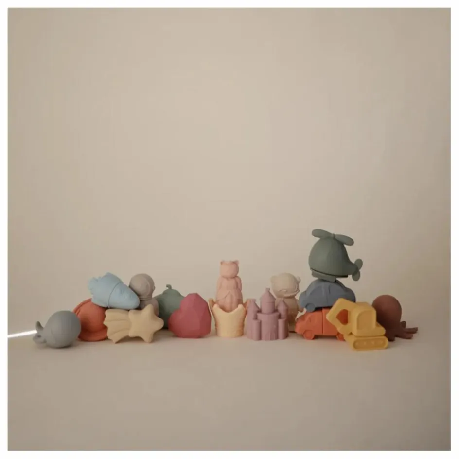 Mushie Jouets pour le bain Espace - Set de 4| Jouets D'Éveil|Jouets D'Éveil