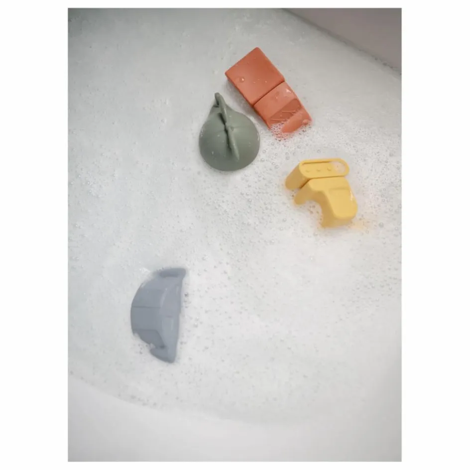 Mushie Jouets pour le bain Véhicules - Set de 4| Jouets D'Éveil|Jouets D'Éveil