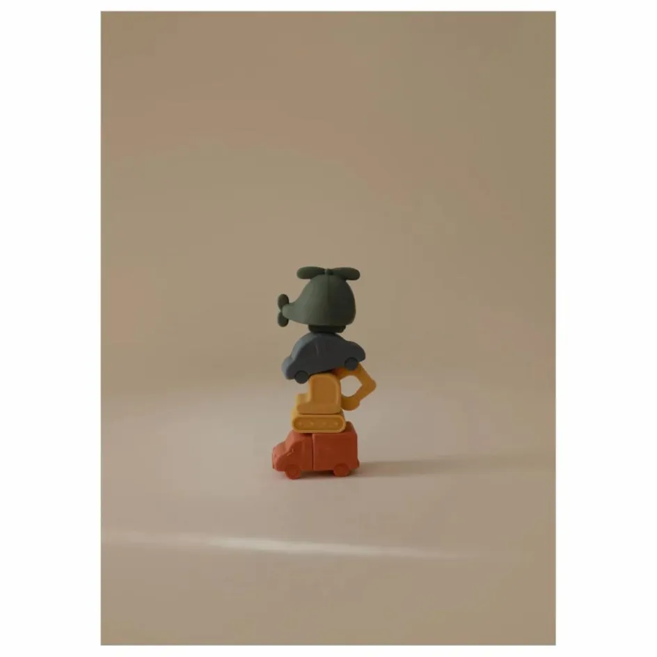 Mushie Jouets pour le bain Véhicules - Set de 4| Jouets D'Éveil|Jouets D'Éveil
