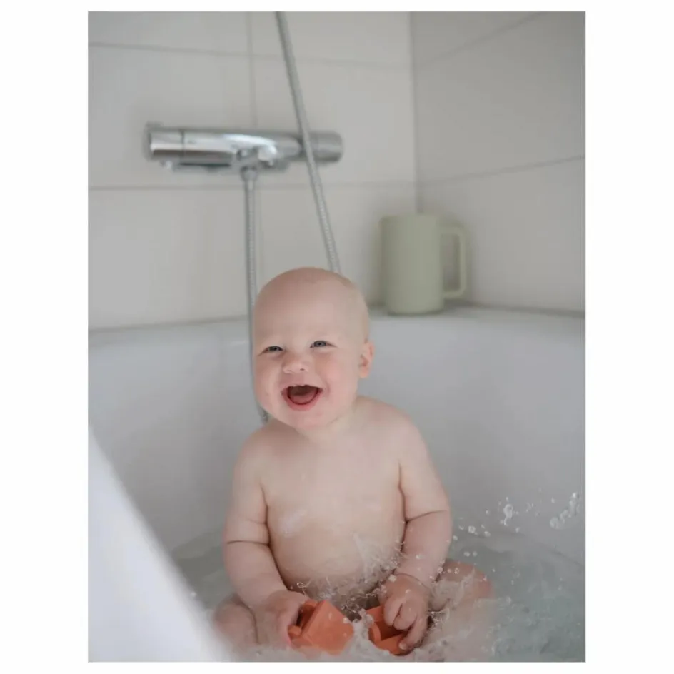 Mushie Jouets pour le bain Véhicules - Set de 4| Jouets D'Éveil|Jouets D'Éveil