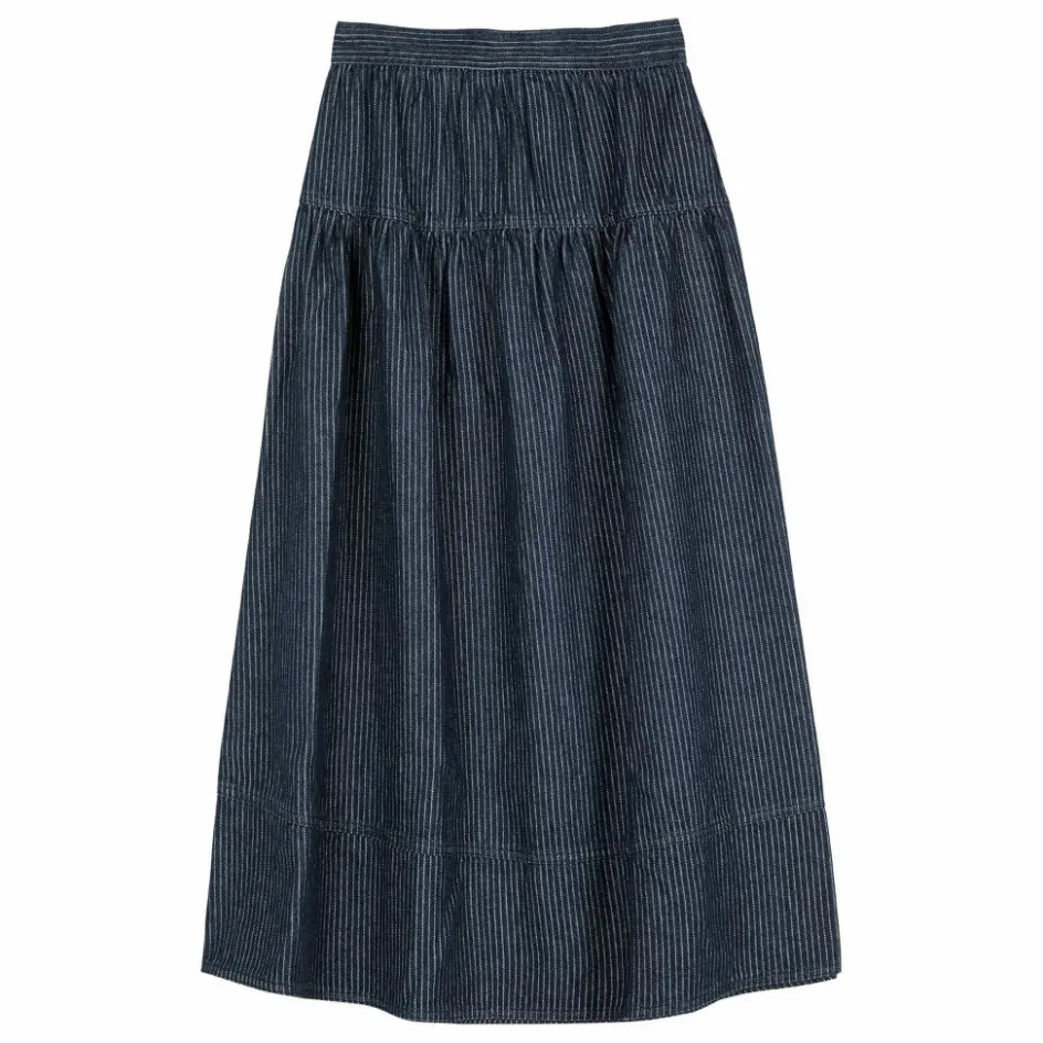Bobo Choses Jupe A-Line Rayée Denim Coton Bio - Collection Femme ||Femme Jupes, Shorts