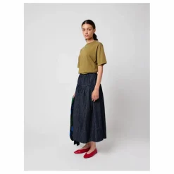 Bobo Choses Jupe A-Line Rayée Denim Coton Bio - Collection Femme ||Femme Jupes, Shorts