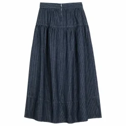 Bobo Choses Jupe A-Line Rayée Denim Coton Bio - Collection Femme ||Femme Jupes, Shorts
