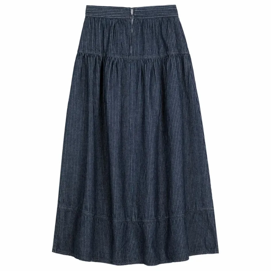 Bobo Choses Jupe A-Line Rayée Denim Coton Bio - Collection Femme ||Femme Jupes, Shorts