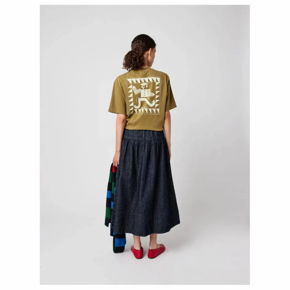 Bobo Choses Jupe A-Line Rayée Denim Coton Bio - Collection Femme ||Femme Jupes, Shorts