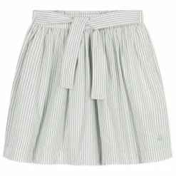 Sale Petit Bateau Jupe Boncap Popeline Coton Bio | Blanc