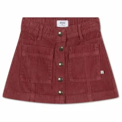 Outlet Repose AMS Jupe Boutonnée Coton Bio | Rouge