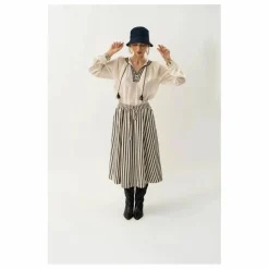 New Lollys Laundry Jupe Bristol Rayures | Noir