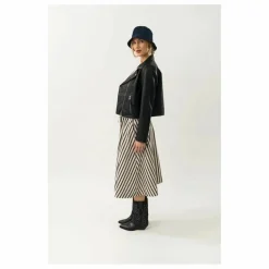 New Lollys Laundry Jupe Bristol Rayures | Noir
