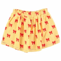 Outlet Piupiuchick Jupe Court Nœud Eponge Bio | Jaune