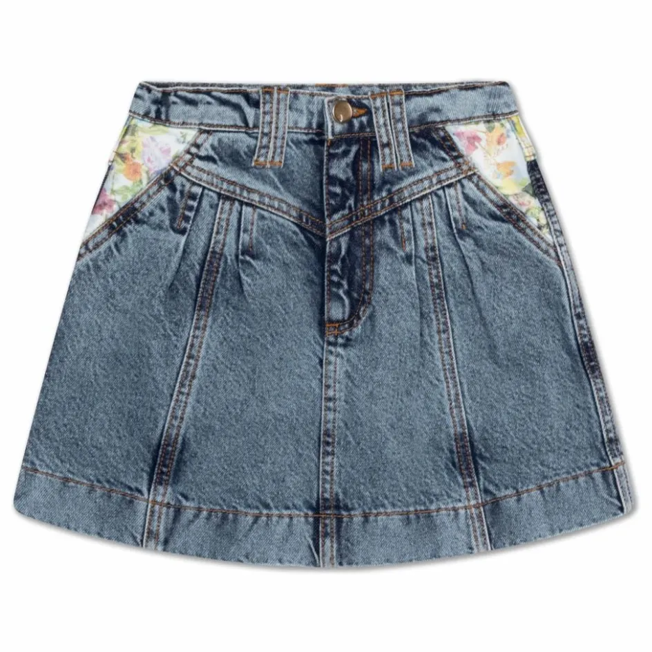 Best Repose AMS Jupe en Jean Bob Coton Bio | Bleu