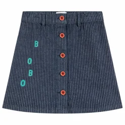 Clearance Bobo Choses Jupe en Jean Rayée Coton Bio | Bleu marine