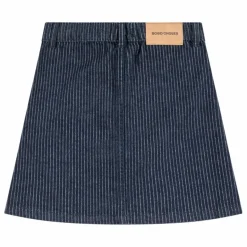 Clearance Bobo Choses Jupe en Jean Rayée Coton Bio | Bleu marine