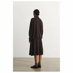 Outlet FUB Jupe Feutre Laine Mérinos - Collection Femme | Marron