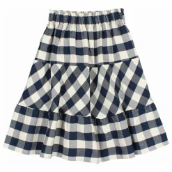 Outlet Búho Jupe Gingham Carreaux | Bleu marine