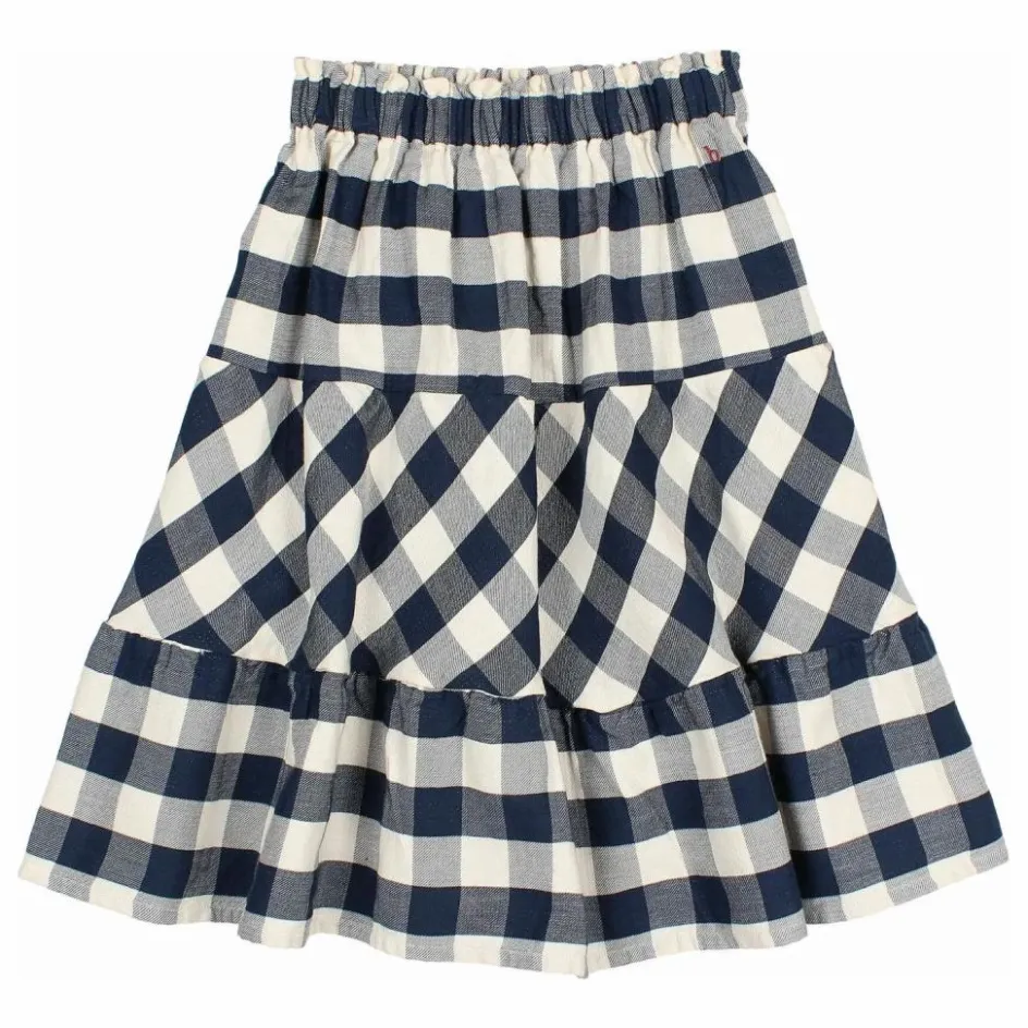 Outlet Búho Jupe Gingham Carreaux | Bleu marine