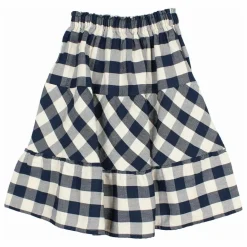 Outlet Búho Jupe Gingham Carreaux | Bleu marine