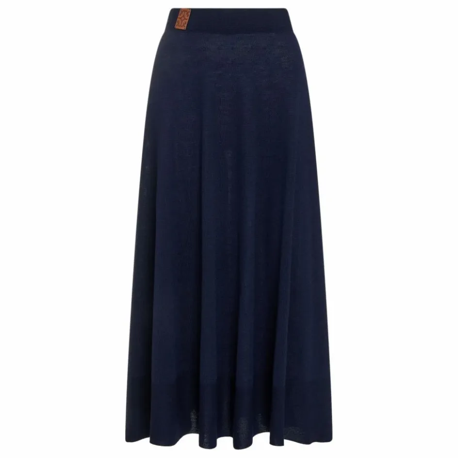 Sale Momoni Jupe Isla Laine Mérinos | Bleu nuit