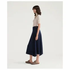 Sale Momoni Jupe Isla Laine Mérinos | Bleu nuit