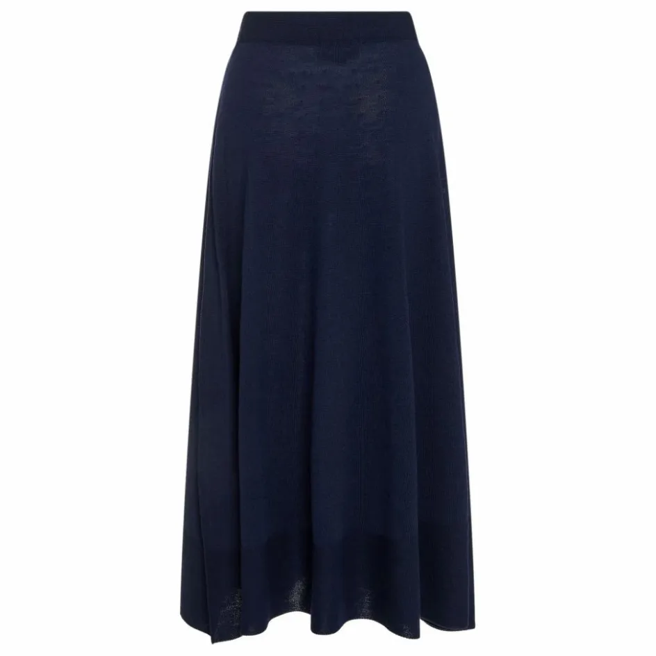 Sale Momoni Jupe Isla Laine Mérinos | Bleu nuit