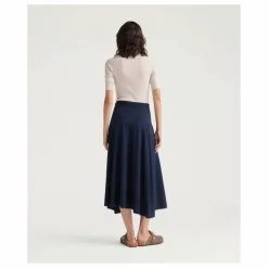 Sale Momoni Jupe Isla Laine Mérinos | Bleu nuit
