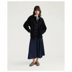 Sale Momoni Jupe Isla Laine Mérinos | Bleu nuit