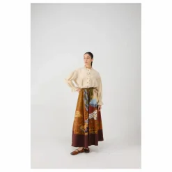 Best CORD Jupe Lakeside Satin de Coton | Bordeaux