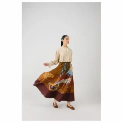 Best CORD Jupe Lakeside Satin de Coton | Bordeaux
