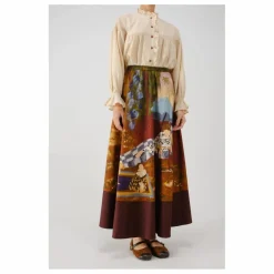 Best CORD Jupe Lakeside Satin de Coton | Bordeaux