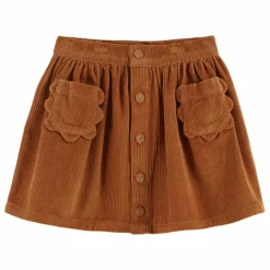 Enfant Emile et Ida Jupes, Shorts*Jupe Poches Fleurs Velours Côtelé |