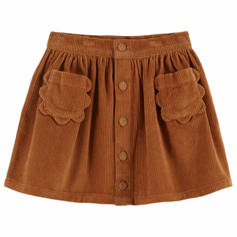 Enfant Emile et Ida Jupes, Shorts*Jupe Poches Fleurs Velours Côtelé |