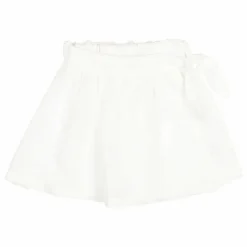 Búho Jupe Short Unie Lin | Blanc