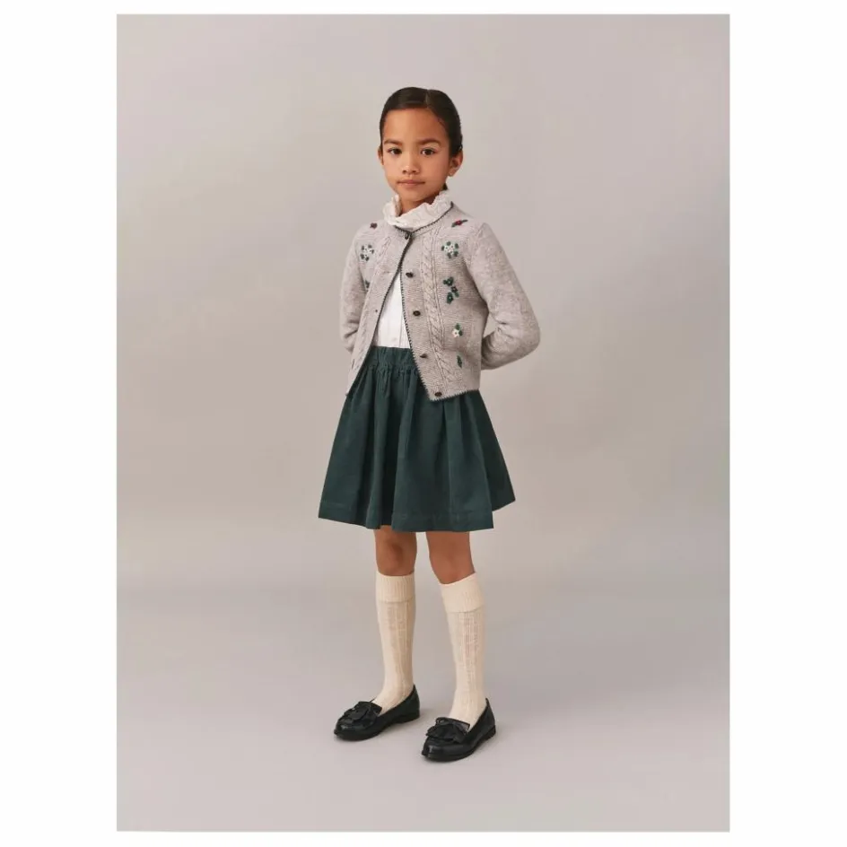 Online Bonpoint Jupe Suzon Velours Coton Bio | Vert foncé