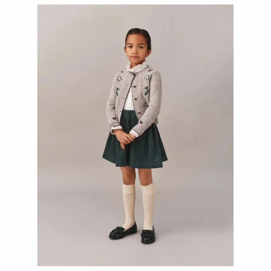 Online Bonpoint Jupe Suzon Velours Coton Bio | Vert foncé