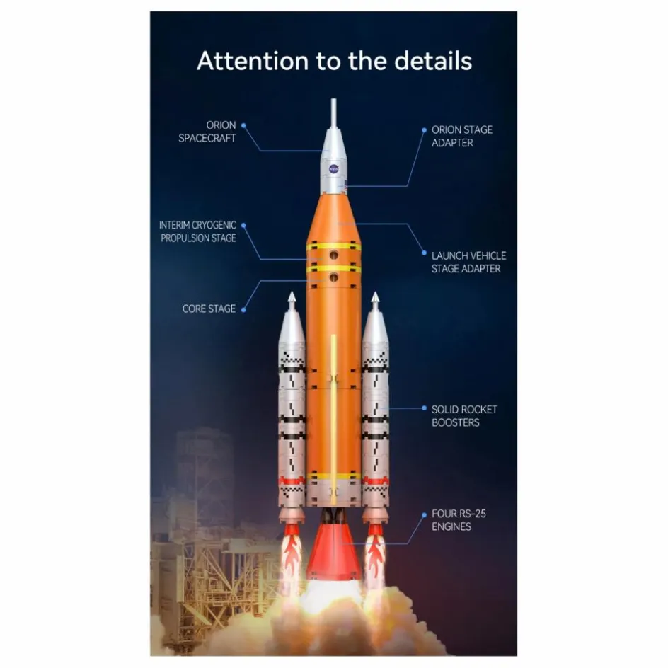 Outlet Cada Kit de construction - NASA Fusée Artemis SLS - 659 pièces Multicolore