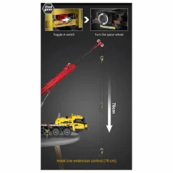 Homme Cada Jeux Éducatifs|Livres, Jeux*Kit de construction Camion grue multifonction - 1 831 pièces