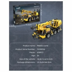 Cada Kit de construction Grue - 658 pièces|Homme Jeux Éducatifs|Livres, Jeux