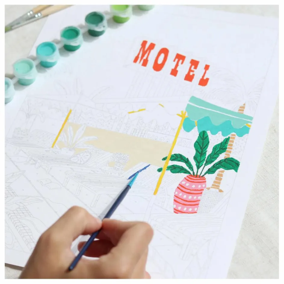 La Petite Épicerie Loisirs Créatifs*Kit de peinture au numéro - The Motel Pool
