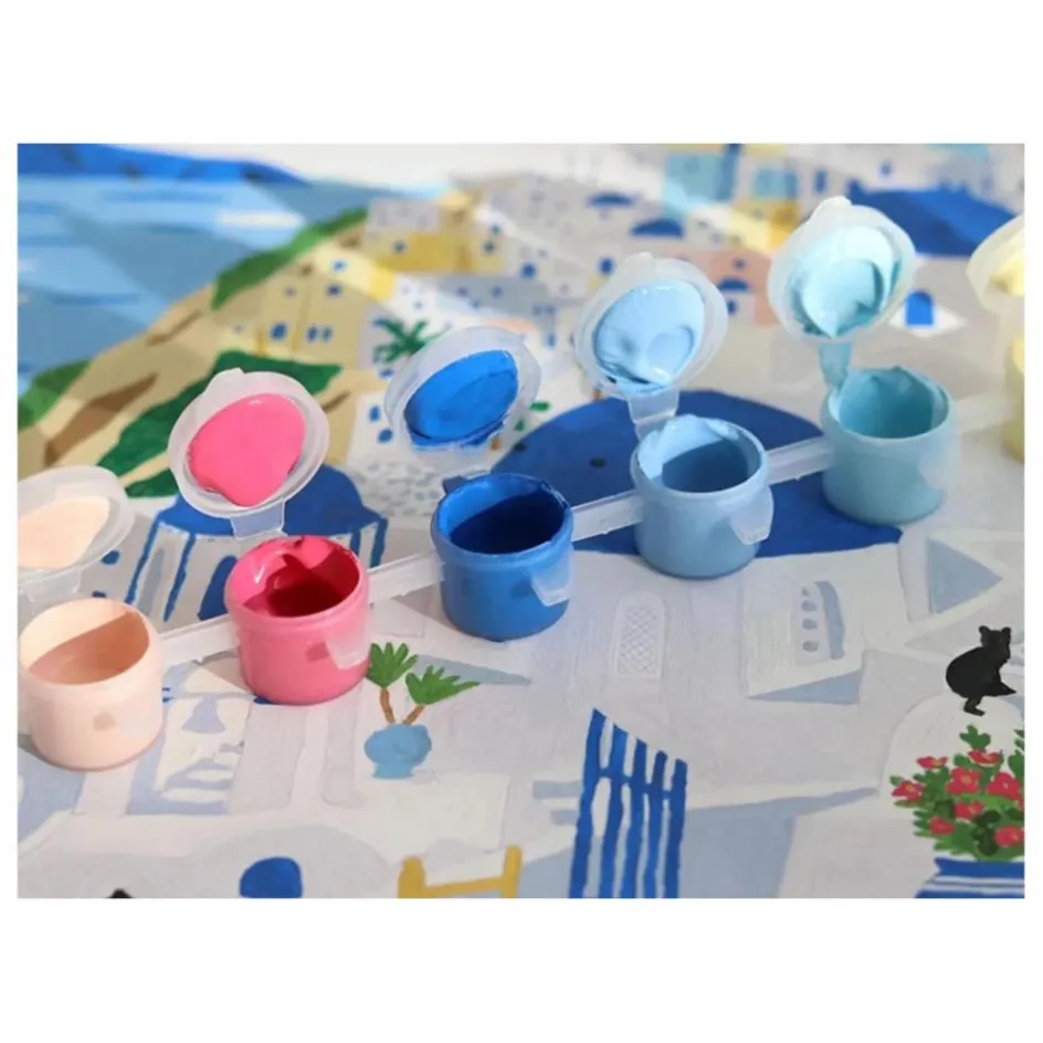 Clearance La Petite Épicerie Kit de peinture au numéro - Santorini par Maja Tomljanovic Multicolore