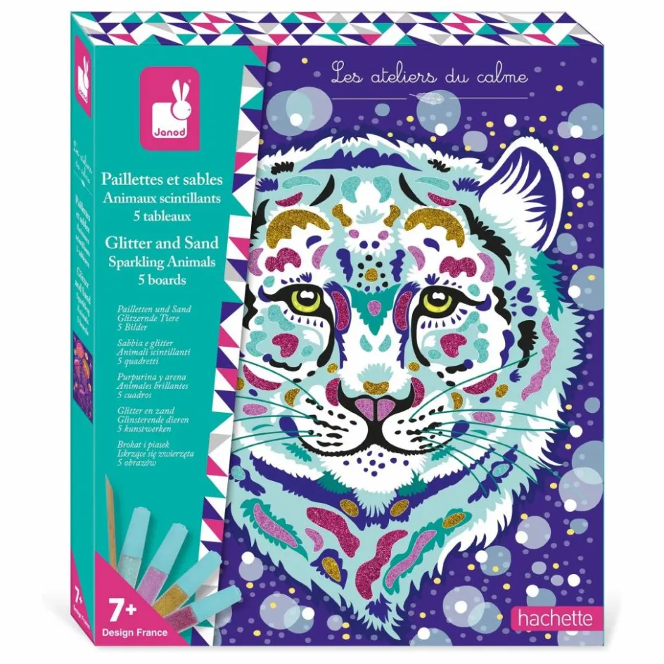 Discount Janod Kit sables phosphorescents et paillettes - x Hachette Multicolore
